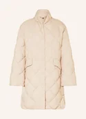 Płaszcze damskie - Marc Cain Płaszcz Puchowy Dwustronny beige - miniaturka - grafika 1