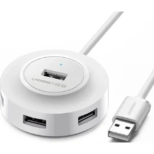 Hub UGREEN CR106, Adapter 4w1, 4xUSB, 1m (biały) - Huby USB - miniaturka - grafika 1