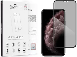 movear Szkło Hartowane prywatyzujące na iPhone 11 Pro Max (6.5") Anty Spy, do Etui GLASS mSHIELD 2.5D MAX privacy AI11MGMPGPF3BK1 - Szkła hartowane na telefon - miniaturka - grafika 1