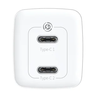 Baseus GaN2 Lite szybka ładowarka 2x USB Typ C 65 W Power Delivery 3.0 Quick Charge 4+ SCP FCP AFC biały (CCGAN2L-E02) - Ładowarki do telefonów - miniaturka - grafika 2