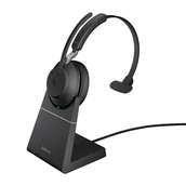 Sprzęt konferencyjny i radiowęzłowy - Jabra Evolve2 65 USB-C MS Mono zestaw słuchawkowy  dla Microsoft Teams z podstawką do ładowania, czarny - miniaturka - grafika 1