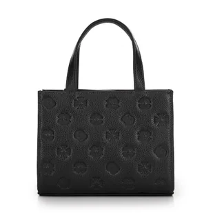 Torebka crossbody ze skóry w tłoczenia czarna - Torebki damskie Torebka crossbody ze skóry w tłoczenia czarna - Torebki damskie - miniaturka - grafika 1