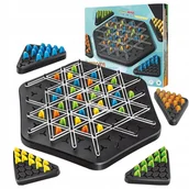 Gry planszowe - STRATEGICZNA GRA PLANSZOWA TRÓJKĄTY GUMKI 3D GRA ŁAMIGŁOWKA PIONKI - miniaturka - grafika 1