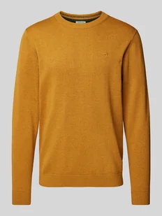 Sweter z dzianiny o kroju regular fit z oddychającej, miękkiej bawełny - Swetry męskie - miniaturka - grafika 1