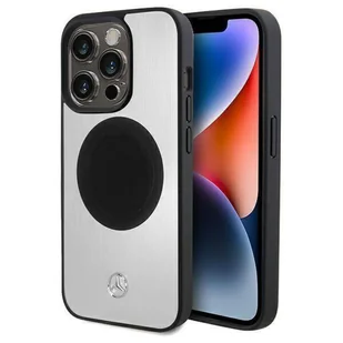 Mercedes MEHMP15L23ACMS iPhone 15 Pro 6.1" srebrny/silver hardcase Leather&Alu MagSafe - Etui i futerały do telefonów - miniaturka - grafika 9