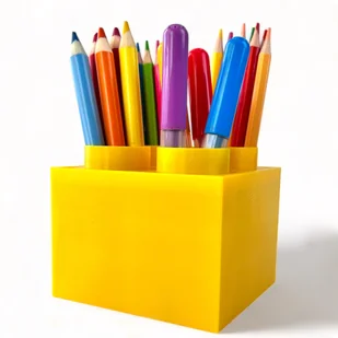 Kajawis, organizer na biurko, klocki, żółty - Przyborniki na biurko - miniaturka - grafika 1