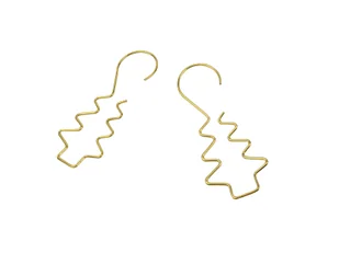 Zawieszki na choinkę Choinki metalowe złote - 5 cm - 12 szt. - Ozdoby bożonarodzeniowe - miniaturka - grafika 1