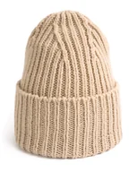 Czapki damskie - Czapka Damska Młodzieżowa Beanie Podwijana Zimowa 100% Wełna Virgin Polska - miniaturka - grafika 1
