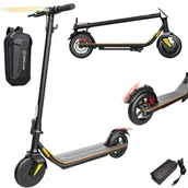 Hulajnogi elektryczne - Hulajnoga Elektryczna Dwukołowa z Hamulcem Duża Składana Czarno-Żółta Abiko - miniaturka - grafika 1