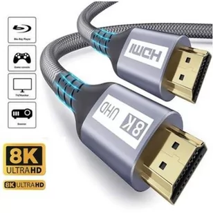 Kabel HDMI 2.1 8K 60 Hz 48 Gbps / 4K 120 Hz / 2K 144 Hz 2m szary - Kable Kabel HDMI 2.1 8K 60 Hz 48 Gbps / 4K 120 Hz / 2K 144 Hz 2m szary - Kable - miniaturka - grafika 1
