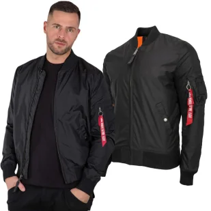 Kurtka Alpha Industries MA-1 TT 191103 03 - Czarna - Odzież taktyczna i umundurowanie - miniaturka - grafika 1