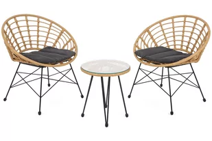 Meble ogrodowe technorattanowe Loreto Beige / Grey - Meble ogrodowe - miniaturka - grafika 2