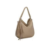 Torebki damskie - Stylowa Damska Torebka Ciemny Beż Shopper Plecak 2w1 Na Ramię LUIGISANTO - miniaturka - grafika 1