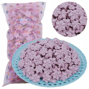 Posypka na tort bezy beziki fioletowe cukrowe ozdoby dekoracje 500g 160szt - Dodatki do ciast w proszku - miniaturka - grafika 1