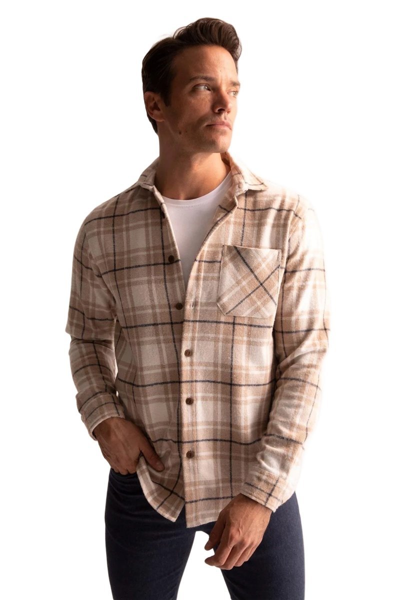 DEFACTO MĘSKA KOSZULA CASUAL W KRATĘ DŁUGI RĘKAW KIESZENIE 3XL 5DA