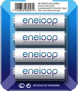 Panasonic 1 x Eneloop R6/AA 2000mAh z przygrzanymi blaszkami typ:Z BK-3MCCE - Ładowarki i akumulatory - miniaturka - grafika 2