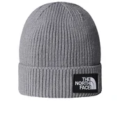 Czapki i chusty sportowe męskie - Czapka unisex The North Face Logo Box Beanie 0A8CHEDYY1 - szara - miniaturka - grafika 1