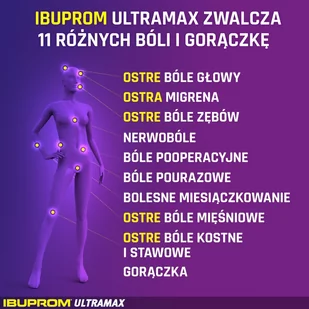 US Pharmacia Sp z o.o IBUPROM Ultramax 600 mg Lek przeciwbólowy 10 tabletek - Leki przeciwbólowe - miniaturka - grafika 3