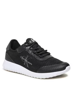 Sneakersy męskie - Calvin Klein Jeans Sneakersy Eva Runner Monologo YM0YM00584 Czarny - grafika 1