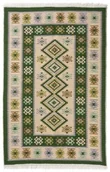 Dywany - Dywan KILIM romby zielony dwutronny - miniaturka - grafika 1