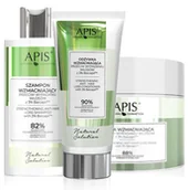 Zestawy kosmetyków damskich - Apis Natural solution, odbudowujący zestaw do włosów, szampon + odżywka + maska - miniaturka - grafika 1