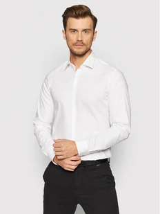 Calvin Klein Koszula K10K108229 Biały Slim Fit - Koszule męskie - miniaturka - grafika 1