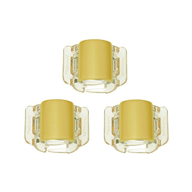 Linziclip, Klamry Mini Matt Yellow, 3 sztuki