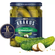 Warzywa w marynacie - Krakus Ogórki korniszony 500 g - miniaturka - grafika 1