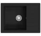 Zlewozmywaki - Elior Granitowy czarny kuchenny zlew G1-C77 - miniaturka - grafika 1