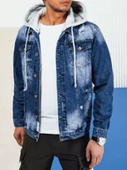 Kurtki męskie - Kurtka męska jeansowa granatowa Dstreet TX4690-XL - miniaturka - grafika 1