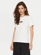 Koszulki i topy damskie - KARL LAGERFELD T-Shirt A1W17021 Biały Regular Fit - miniaturka - grafika 1