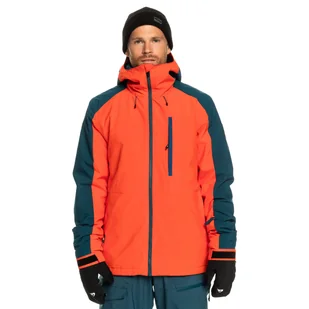 Męska Kurtka ocieplana QUIKSILVER MISSION BLOCK JK EQYTJ03404-NNK0 – Pomarańczowy - Kurtki narciarskie - miniaturka - grafika 1