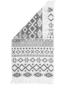 Dywany - Dywan z frędzlami Kilim dwustronny czarno-biały 50 x 80 cm - miniaturka - grafika 1