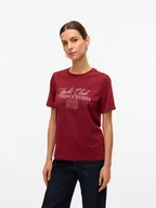 Koszulki i topy damskie - Vero Moda Koszulka w kolorze bordowym - miniaturka - grafika 1