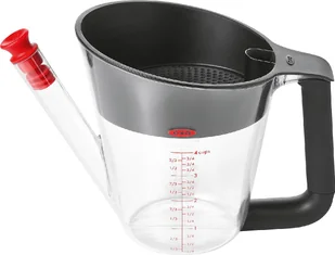 Dzbanek separator tłuszczu OXO 1l, przezroczysty/antracytowy - Dzbanki i imbryki - miniaturka - grafika 1