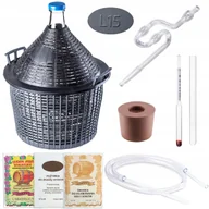 Domowy wyrób alkoholu - BALON DAMA NA WINO GĄSIOR 15L + KOREK RURKA FERMENTACYJNA ZESTAW WINIARSKI - miniaturka - grafika 1