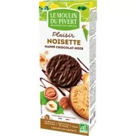 Ciastka - Le Moulin Du Pivert Ciastka z orzechami laskowymi oblane gorzką czekoladą 130 g Bio - miniaturka - grafika 1