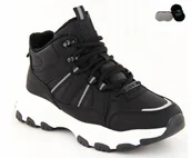 Buty trekkingowe damskie - Traperki damskie Big Star OO274A160 eko-skóra czarne 37 - miniaturka - grafika 1