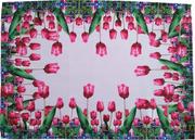 Obrusy i serwetki - Serwetka z nadrukiem, 32x45, różowa w kwiaty, OHA-003-A - miniaturka - grafika 1