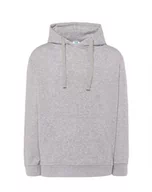 Bluzy męskie - Bluza dresowa  męska z kapturem kolor jasny szary roz.XL - miniaturka - grafika 1