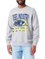 Bluzy męskie - Diesel Męska bluza z okrągłym dekoltem, 9cb-0jfav, XXL - miniaturka - grafika 1