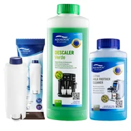 Akcesoria i części do ekspresów do kawy - Zestaw Delonghi - AL-S002, Odkamieniacz Aqualogis Verde 500ml, Płyn Czysczący System Mleczny Latteo 250ml - miniaturka - grafika 1