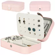 Pudełka i szkatułki - Szkatułka na biżuterię ROMA różowa - miniaturka - grafika 1