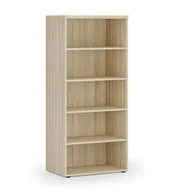 Regały biurowe - Regał biurowy PRIMO WOOD, 1781 x 800 x 500 mm, dąb naturalny - miniaturka - grafika 1