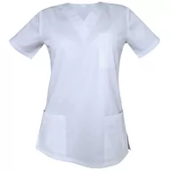 Odzież medyczna - Bluza medyczna, chirurgiczna damska  kolor biały XXL - miniaturka - grafika 1
