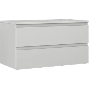 Mexen Orio szafka łazienkowa podumywalkowa 90 cm z blatem, 2 szuflady, szara mat - 91A10-09047-2-BFFC62 - Szafki łazienkowe - miniaturka - grafika 1