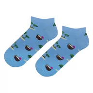 Skarpetki męskie - Skarpety kolorowe stopki z motywem tropikalnym EM 75 - EM Men's Accessories - miniaturka - grafika 1