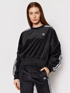 Bluzy damskie - Adidas Bluza adicolor Classics H37848 Czarny Oversize - grafika 1