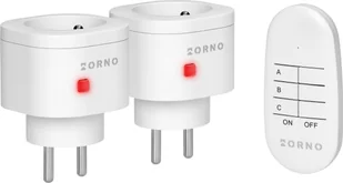 Orno Zestaw bezprzewodowych białych gniazd sterowanych pilotem 2+1 OR-GB-462 Orno - Gniazdka elektryczne - miniaturka - grafika 1