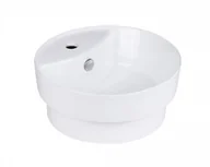 Umywalki - Legersen Rivale Umywalka nablatowa 40x40 cm biała LEUM41299 - miniaturka - grafika 1